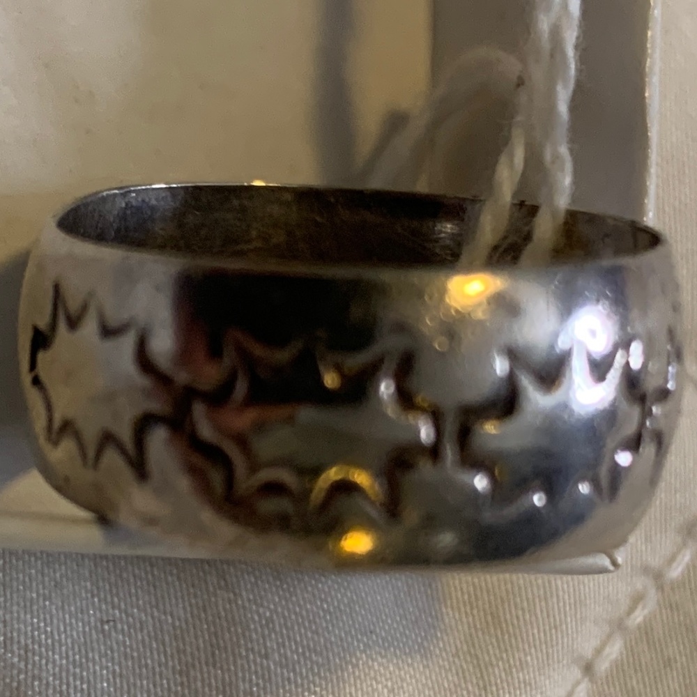 Silver Navajo Style Ring - Size 10